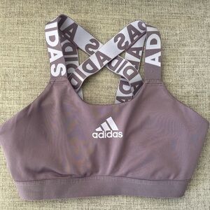 Adidas Lavender Sports Bra with Branded Straps